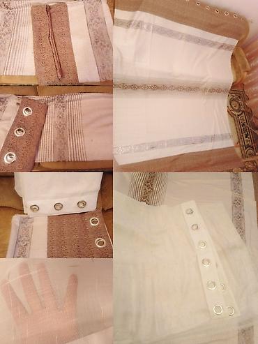 Шторы и занавески: Комплект штор, Полиэстер, С тюлем в комплекте, Готовое изделие, Б/у, Для зала — 1