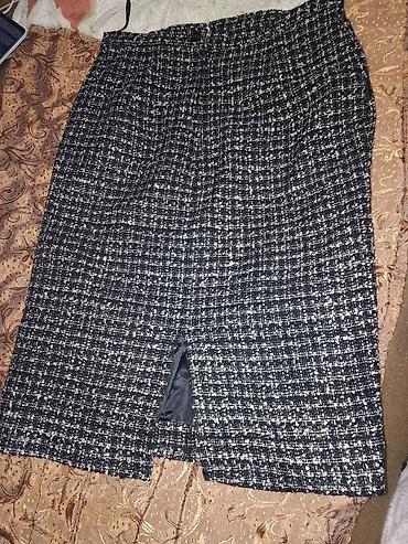 medicinski celik nakit: Tvid suknja, crno-bela, pencil kroj. - Dužina do kolena, elegantna i — 2