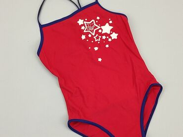 strój kąpielowy dwuczęściowy biały: One-piece swimsuit, George, 7 years, 116-122 cm, condition - Very good