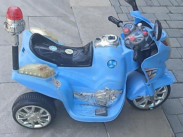 velosiped 4 tekerli: Uşaq üçün elektrikli üçtəkərli motosiklet – mavi rəngdə — 3