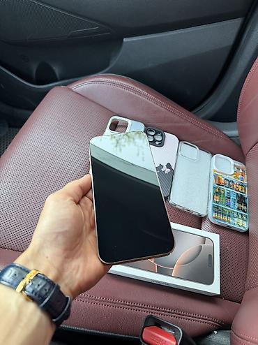 apple 5s iphone: IPhone 16 Pro Max, Б/у, 256 ГБ, Desert Titanium, Чехол, Коробка, 93 % — 3