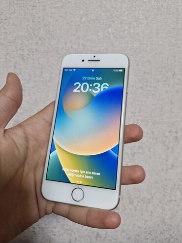 Apple iPhone: IPhone 8, 256 GB, Gümüşü, Barmaq izi, Simsiz şarj