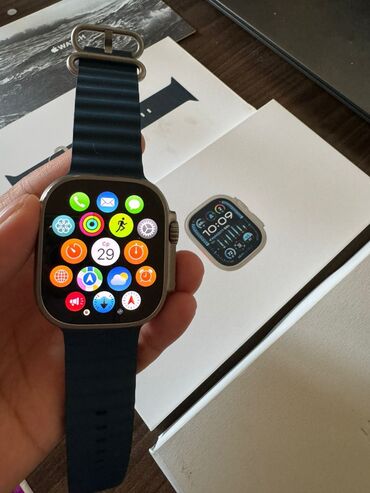 apple wach 7: Apple Watch Ultra 2 49 mm Titanium Blue Ocean Band Designed by Apple
