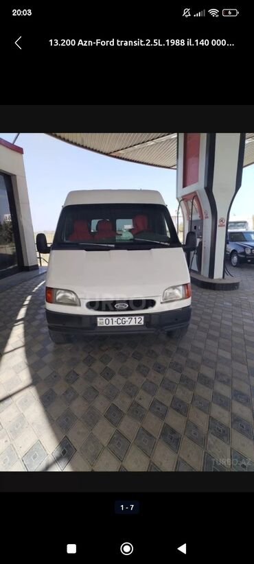 Digər nəqliyyat: 12.500 Azn.Ford-transid 2.5L 1988 il unvan biləsuvar elaqe nomresi