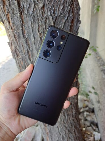 оперативный памят: Samsung Galaxy S21 Ultra, Колдонулган, 256 ГБ, түсү - Кара, 1 SIM, 2 SIM