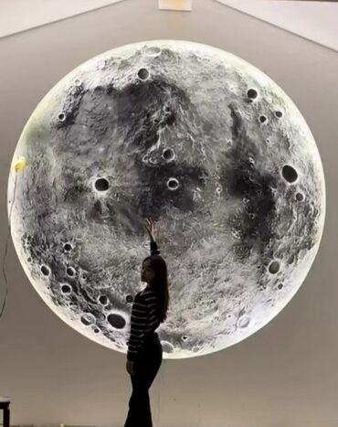 3д картинки: Луна на интерьере. декор стен. 3д понели на заказ