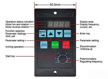 Pretvarači napona: Frekventni regulator/driver za AC motor – panelna izvedba sa displejem — 2