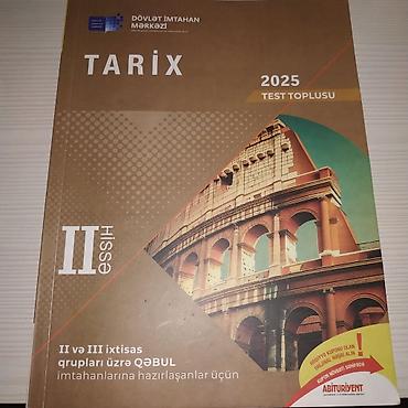 Testlər: Məhsul: “Tarix 2025 – Test Toplusu” (Dövlət İmtahan Mərkəzi) Komplekt — 2