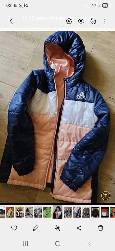 kişi ucun kurtkalar: ADIDAS uşaq qış gödəkçəsi - Yaş qrupu: 11-12 yaş - Rəng: tünd göy — 1