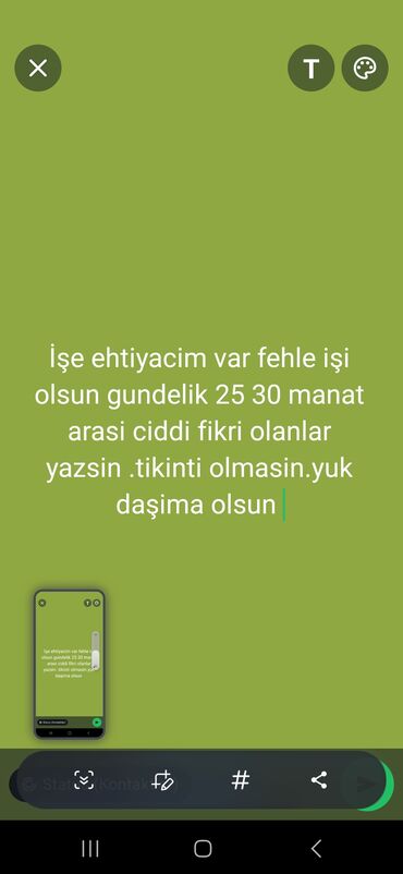 Chery: Xidmət: Yükdaşıma üçün fəhlə işi axtarıram. Tələblər və şərtlər: - İş