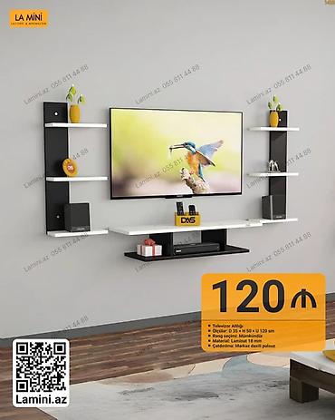 ev mebeleri: Televizor üçün divar asılqanı və raf komplekti - Model: Televizor — 1