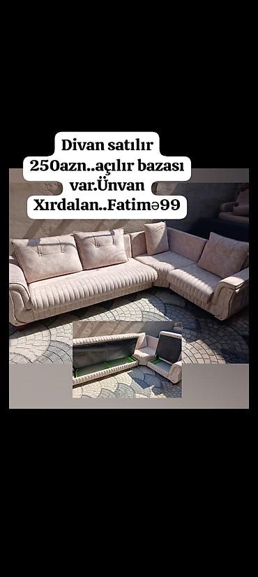 Divan satılır 250₼. açılır bazası var.Ünvan Xırdalan. Fatimə99
