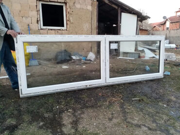 Kuća i bašta: Pvc dvokrilni prozor 95 cm 296 uvežen iz nemačke ne korišćen je cena