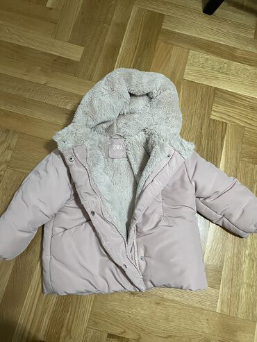 Zarina jakna za devojcice, postavljena krznom, topla, lagana, mekana