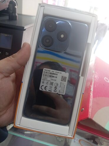 sim nomrelerin satisi: Tecno Spark 10C, 128 ГБ, цвет - Серый, Гарантия, Кнопочный, Сенсорный