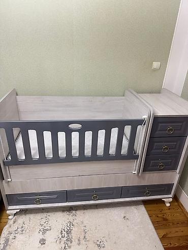 komod üçün döşəkcə: Uşaq beşiyi – kombinə edilmiş modul tipli - Rəng: açıq ağac — 3