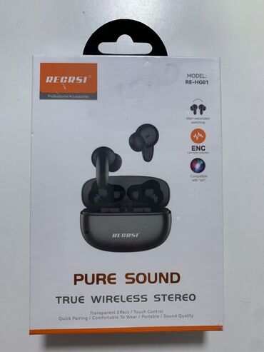 шнур питание: Беспроводные наушники REGRSI RE-HG01 - Формат: True Wireless Stereo
