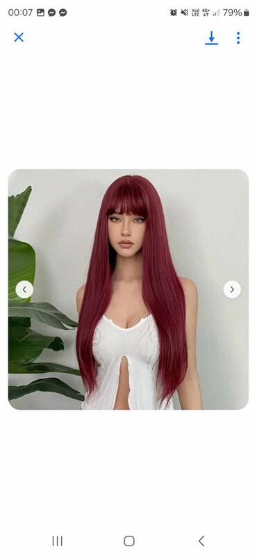 Perike i klipse: Smeđa perika sa šiškama, ravne dužine. Perika je pogodna za na lalafo.rs — 13 Perike i klipse: Smeđa perika sa šiškama, ravne dužine. Perika je pogodna za — 13