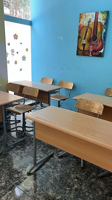 Ev və bağ: Tədris otağı üçün komplekt parta və stul dəsti - Material: laminat — 1