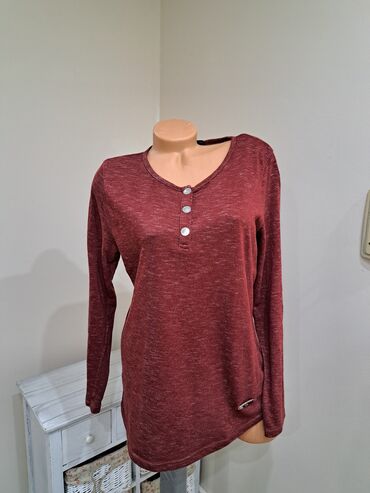 bluza sa puf rukavima: XL (EU 42), Single-colored, color - Burgundy