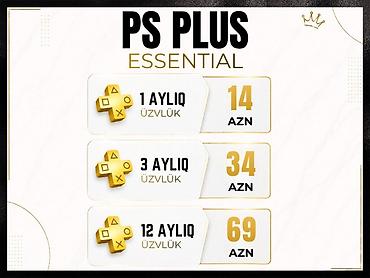 exv 34: PS4/PS5 üçün "PS Plus Essential" abunə paketi 👑 PS4 və PS5 üçün PS — 1