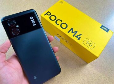 моб телефон fly: Poco M4 5G, Б/у, 128 ГБ, цвет - Черный, 2 SIM