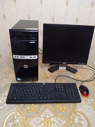 hp pavilion dv7: HP masaüstü kompüter seti Tərkib: - HP sistem bloku - Dell LCD — 10