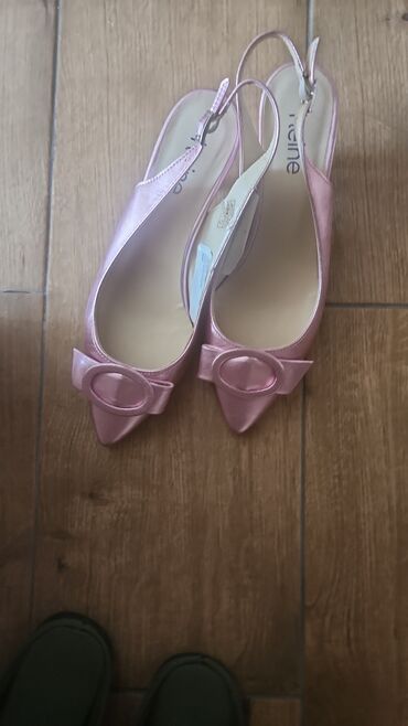 домашние женские тапочки балетки: Heine qadın ayaqqabısı – açıq arxa (slingback) modeli - Rəng: metalik