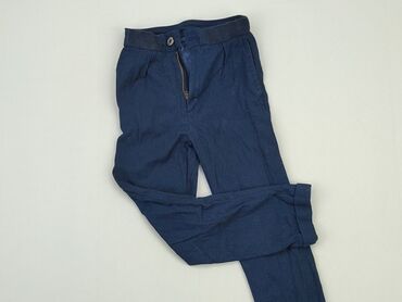 spodnie z wysokim stanem szerokie: Material trousers, 7 years, 116/122, condition - Very good