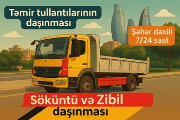 Yük daşımaları: Müxtəlif növ tullantıların, o cümlədən təmir, söküntü və digər