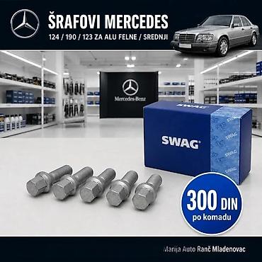SRAFOVI MERCEDES ZA ALUMINIJUMSKE FELNE BREZONI M12 61MM | Srafovi