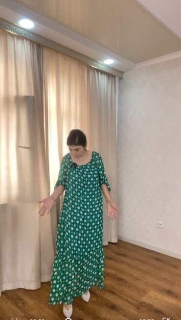 летнее платье трапеция: Повседневное платье, Китай, Лето, Длинная модель, Полиэстер, Стандарт