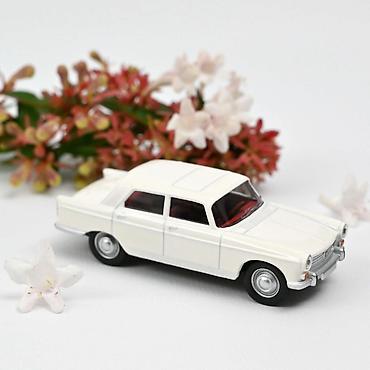 panda vrsac: Peugeot 404 1961 Courchevel White – 1:64 Norev Norev Peugeot 404 iz — 1