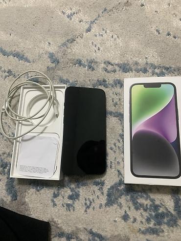 iphone cs: IPhone 14, Б/у, 128 ГБ, Черный, Коробка, 83 % — 2