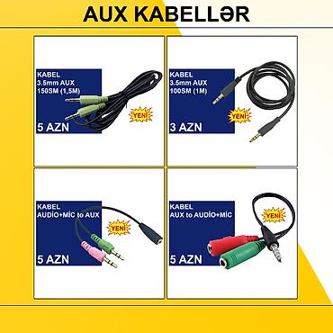 24: AUX Kabellər ⭐Keçid AUX to Audio+Microphone – 5 AZN ⭐Keçid — 1