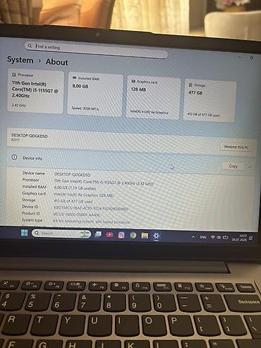 notebook bluetooth: Lenovo ideapad 3. intel i5, 8 ram, 256 ssd, intel irish Xe qrafik — 4