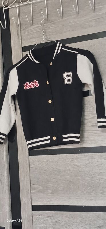 сидушка для детей: Детская кофта-бомбер в стиле varsity. - Цвет: черный корпус