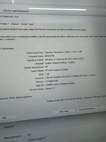 Ноутбуки HP: Ультрабук HP ENVY core i9 12gen 12900H 2.5 ghz Nvidia RTX 3060 ОЗУ 32 at lalafo.kg — 6 Ноутбуки HP: Ультрабук HP ENVY core i9 12gen 12900H 2.5 ghz Nvidia RTX 3060 ОЗУ 32 — 6