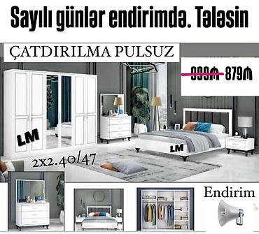 levent mebel: *Yataq dəsti* *Sifarişlə və yeni* Qiymət : *879₼* Dəstə daxildir — 1