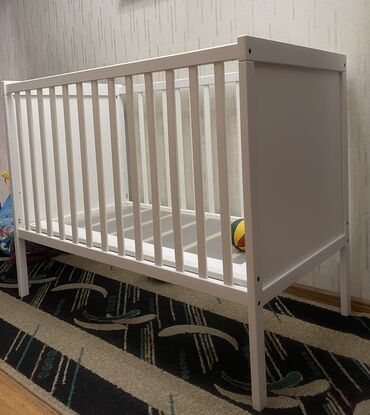 кровать двуспалка: Sundvik сундвик кроватка детская, белый, 60x120 см - ikea состояние