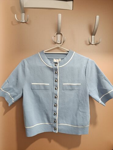 Bluze: H&M, S (EU 36), Poliester, bоја - Svetloplava — 5