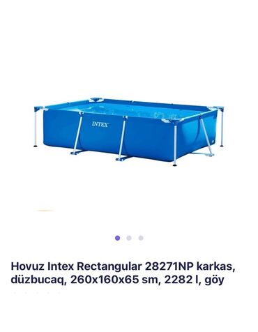 Çadırlar: Intex Rectangular 28271NP çərçivəli, düzbucaqlı hovuz. Ölçüləri