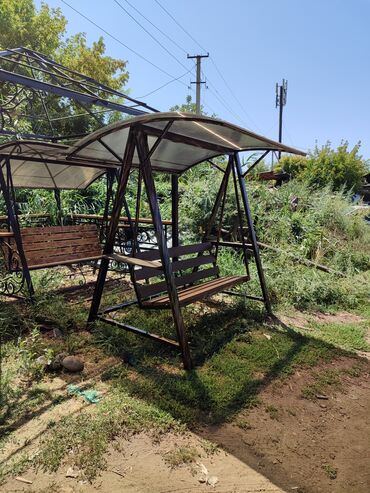 Садовые качели: Садовые качели Со спинкой, С крышей — 5