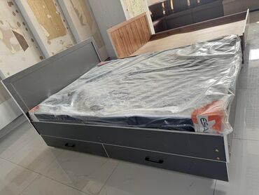 кровать новая: Эки кишилик керебет, Жаңы, Матрасы бар, узуну - 200 см