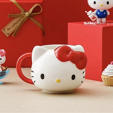 круша: Кружка Hello Kitty с объёмным бантом - Материал: керамика (гладкая — 1