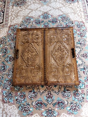 Nərdlər: Taxta nərd-şahmat lövhəsi - Material: massiv taxta, yandırma və — 7