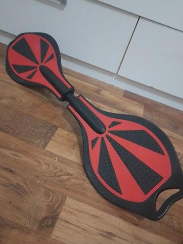 Trotineti, skejtbordovi i hoverbordovi: Ripstik/caster board sa dva točka – crveno-crni - Daska na dva — 3