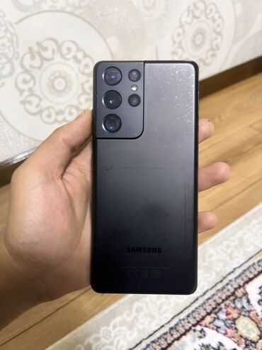 Samsung: Samsung Galaxy S21 Ultra, Б/у, 128 ГБ, цвет - Черный, 2 SIM