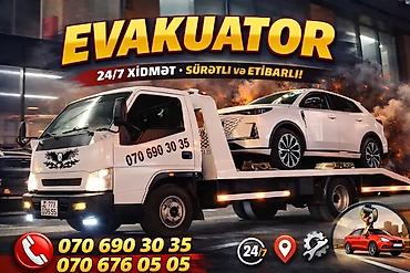 Evakuator, Platforma ilə, 7 t, Beynəlxalq daşımalar, Rayonlara, Şəhər daxili