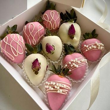 Кондитерские изделия, сладости: Свежая клубника в бельгийском шоколоде — 7